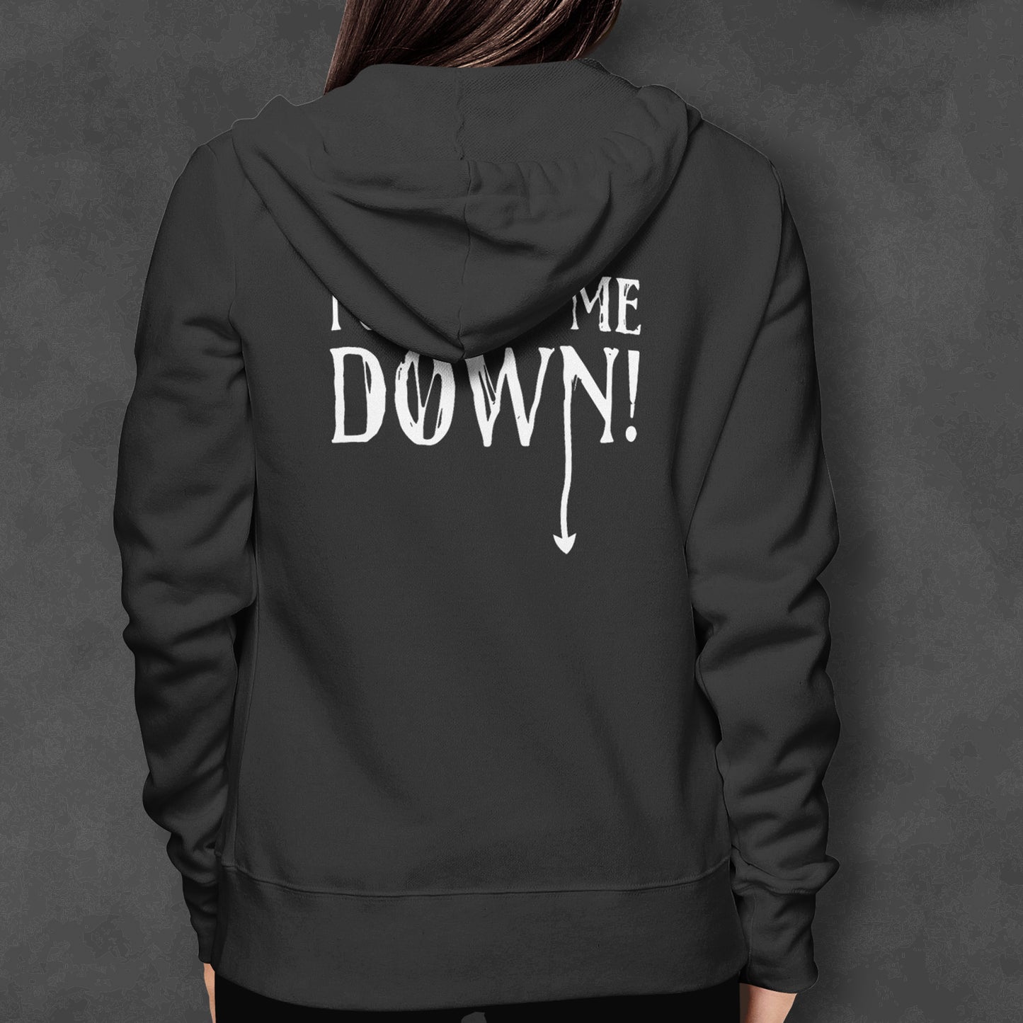 Zip-Hooded-Sweater "Follow Me Down"