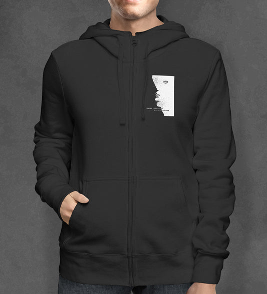 Zip-Hooded-Sweater "Under the black Veil"