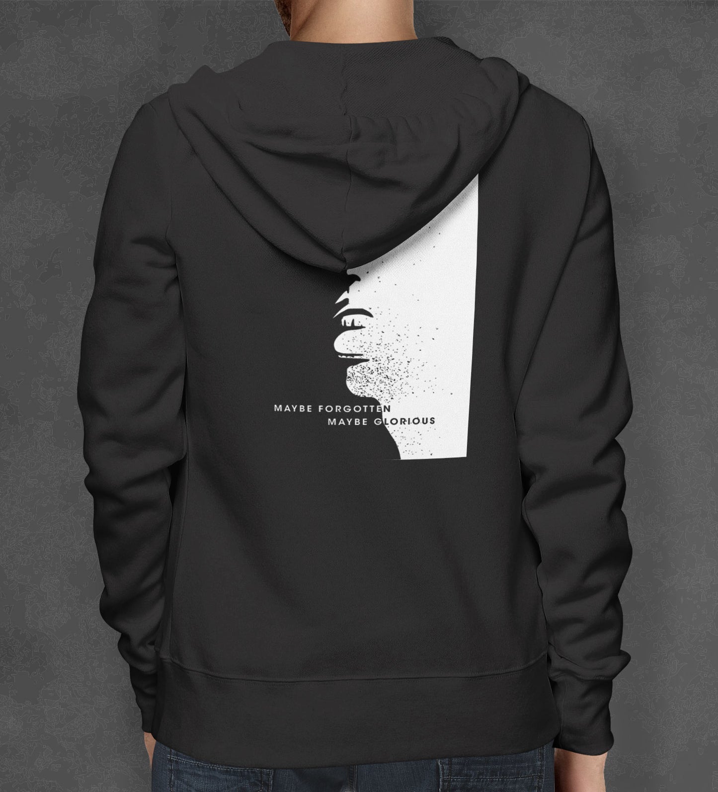 Zip-Hooded-Sweater "Under the black Veil"