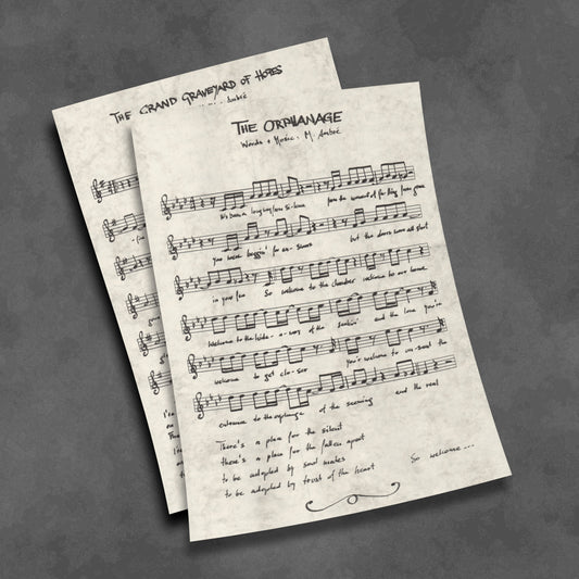 Notenblatt - handgeschrieben von Marcus Testory
