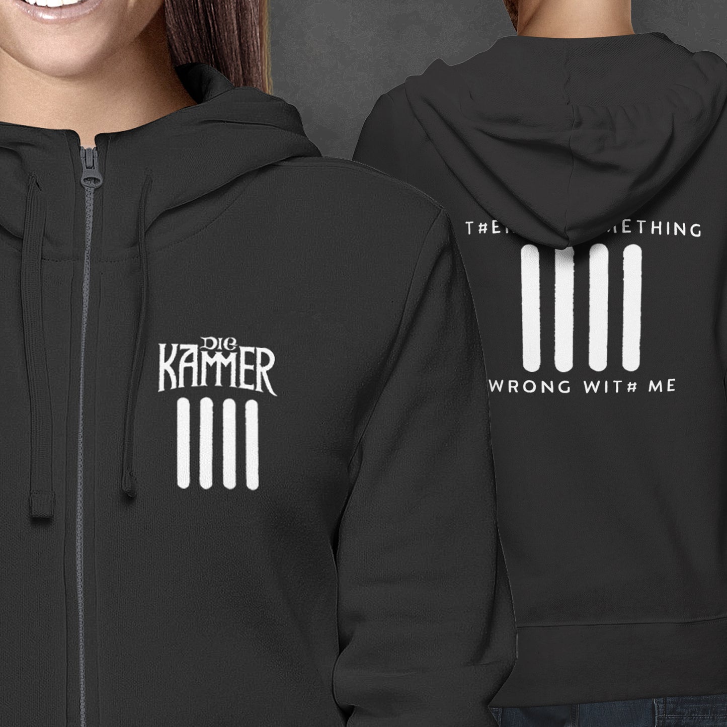 Zip-Hooded-Sweater "Some T#ings Wrong"